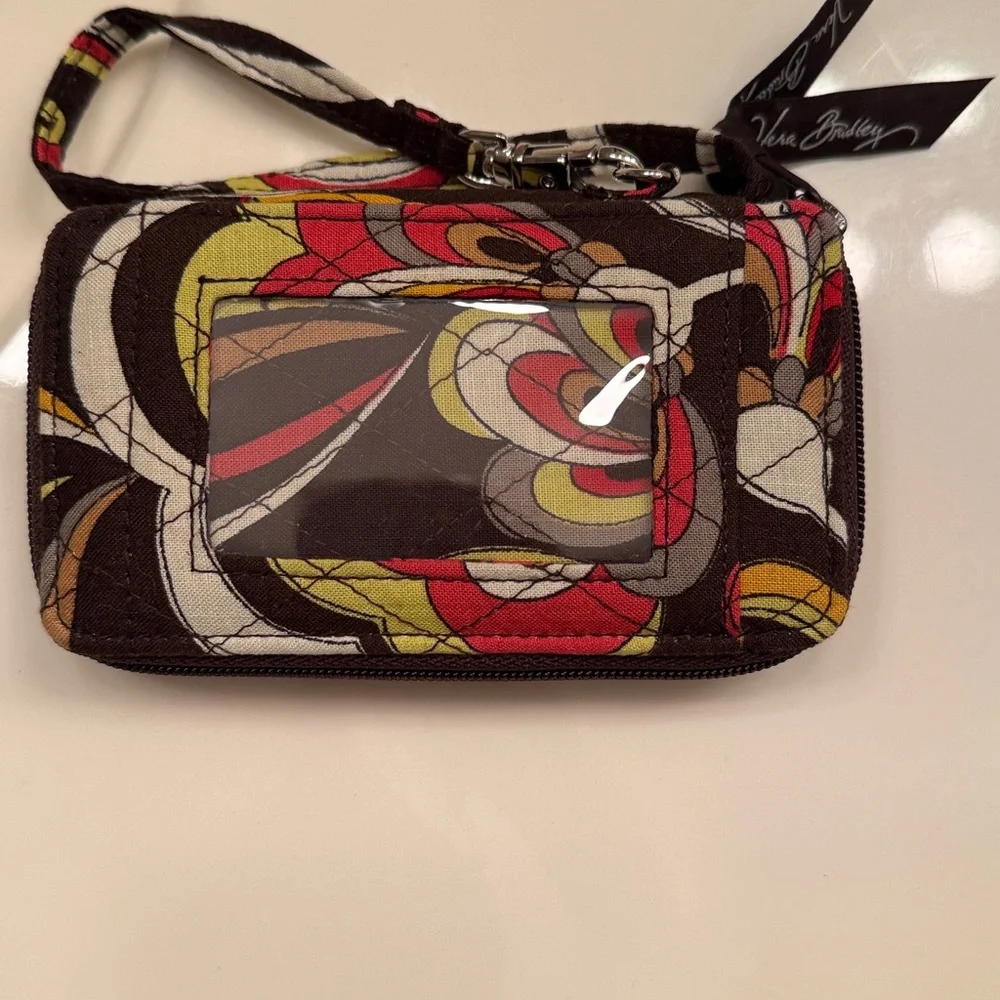 Vera Bradley Brown and Pink Phone Wristlet